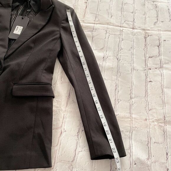 rag & bone Edgy Black Mesh Back Blazer Statement Structured Modern Power Suiting - Picture 15 of 15